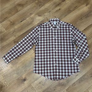 Brooks Brothers Red, Black, and White Button Up- Size L